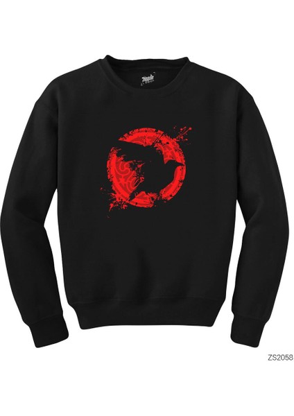 Vikings Ragnars Raven Siyah Sweatshirt
