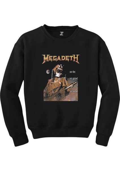 Megadeth So Far So Good Siyah Sweatshirt