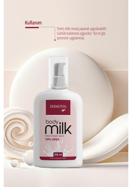 Dermoten Yoğun Nemlendirici Vücut Sütü %10 Üre, Panthenol ve Pentavitin İçerikli – Tüm Cilt Tipleri için 200 ml fırsatları