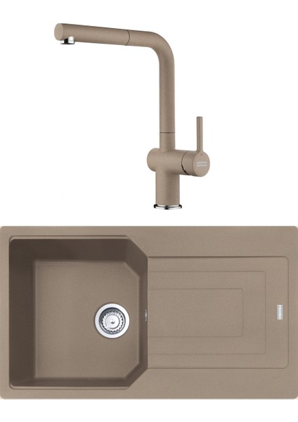 Ubg 611-86 Oyster Eviye ve Active Plus Doccia 2.0 Oyster Spiralli Armatür Seti
