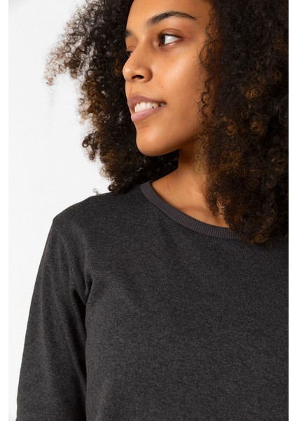 Big Bang Theory Bang Logo Füme Ekstra Uzunkol Sweatshirt