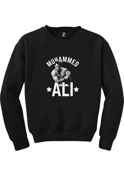 Muhammed Ali Face Siyah Sweatshirt