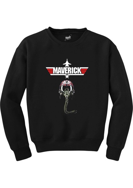 Top Gun Helmet Siyah Sweatshirt