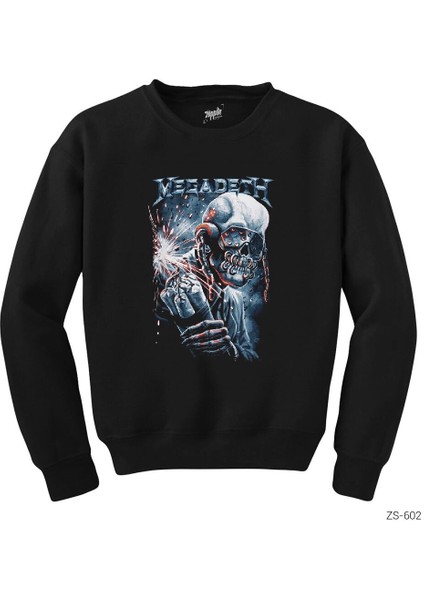 Megadeth Skull Bomb Siyah Sweatshirt
