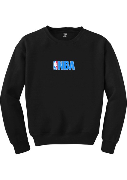 Nba Logo Siyah Sweatshirt