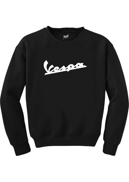 Vespa Logo 3 Siyah Sweatshirt