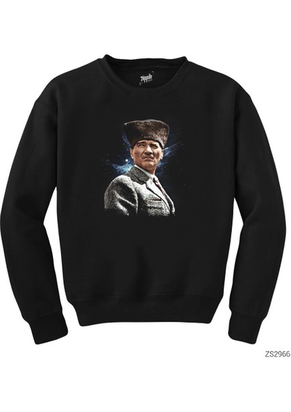 Atatürk Baş Komutan Siyah Sweatshirt