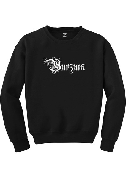 Burzum Design Logo Siyah Sweatshirt