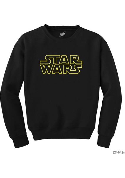 Star Wars Logo Line Siyah Sweatshirt