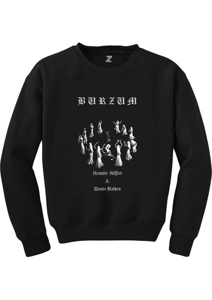 Burzum Graphic Siyah Sweatshirt