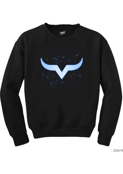 Boğa Burcu Ikon Siyah Sweatshirt