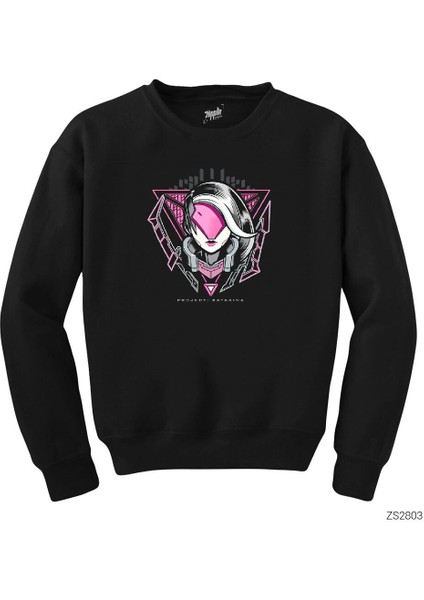 League Of Legends Project Katarina Siyah Sweatshirt