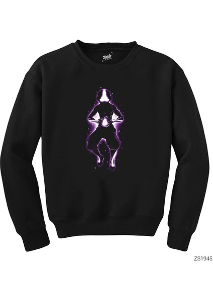 Avatar Meditating Aang Siyah Sweatshirt