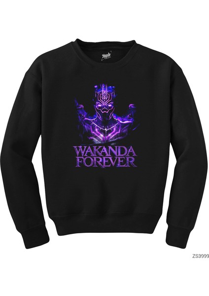 Black Panther Wakanda Forever Siyah Sweatshirt