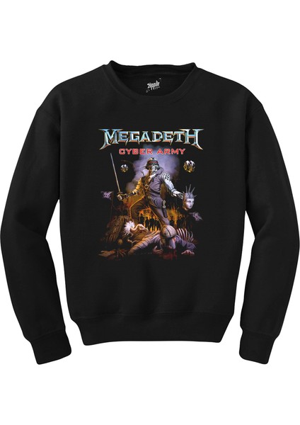 Megadeth Cyber Army Siyah Sweatshirt