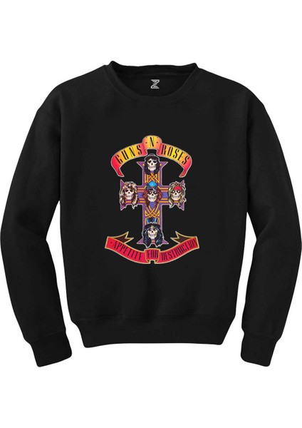 Guns N Roses Appetite For Destruction Siyah Sweatshirt