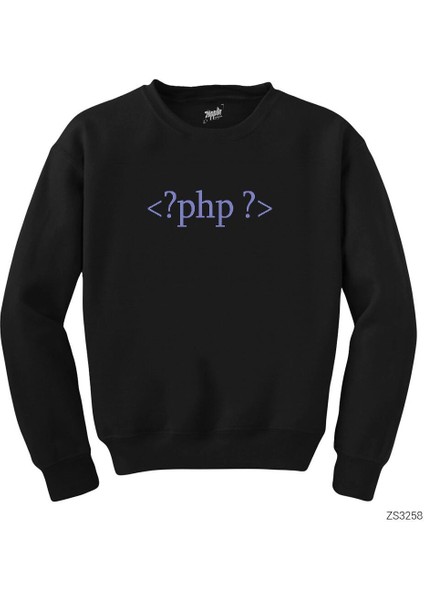 Php Tags Siyah Sweatshirt
