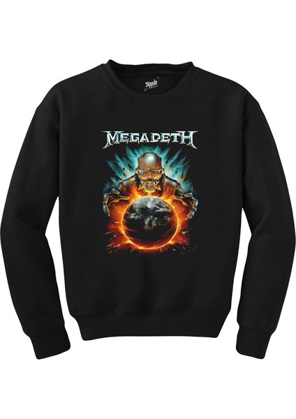 Megadeth World King Siyah Sweatshirt