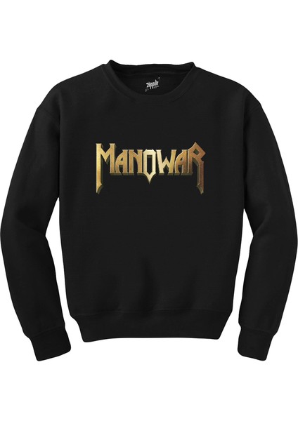Manowar Gold Siyah Sweatshirt
