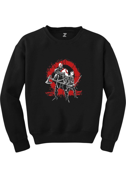 God Of War Logo Lineage Siyah Sweatshirt