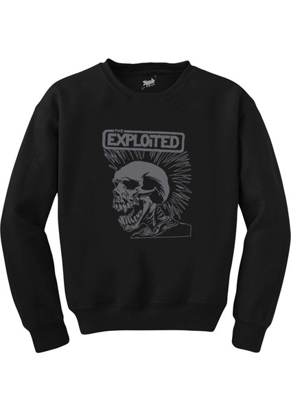 The Exploited Skull Siyah Sweatshirt