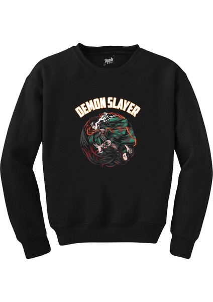 Demon Slayer Siyah Sweatshirt