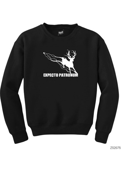 Harry Potter Patronum Deer Siyah Sweatshirt