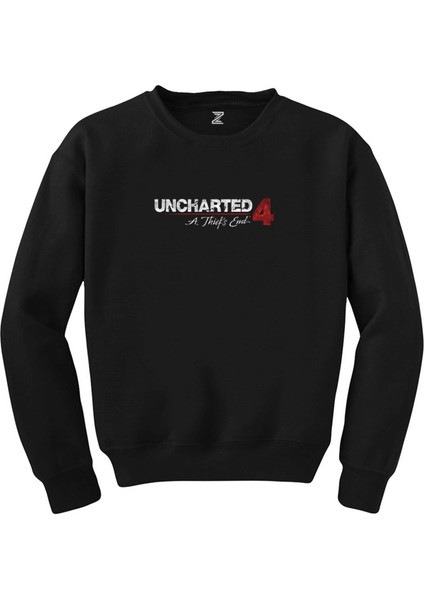 Uncharted 4 Logo Siyah Sweatshirt