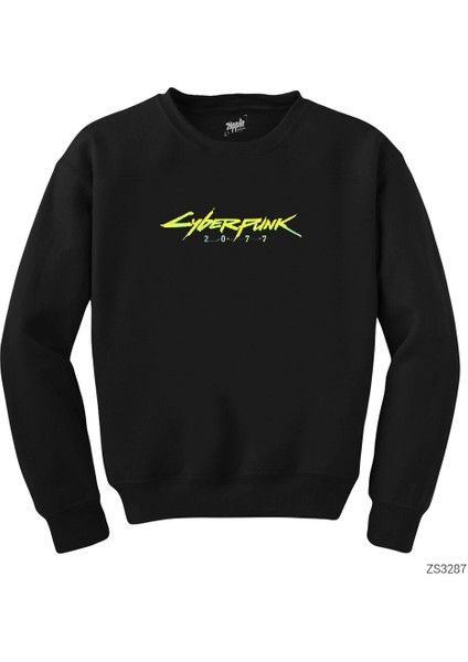 Cyberpunk 2077 Logo Siyah Sweatshirt