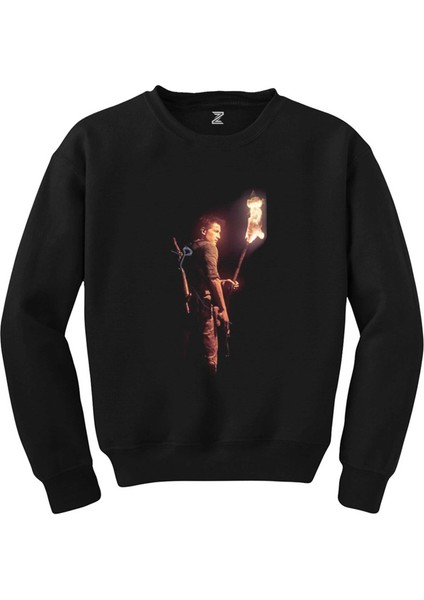 Uncharted 4 Nathan Drake Torch Siyah Sweatshirt
