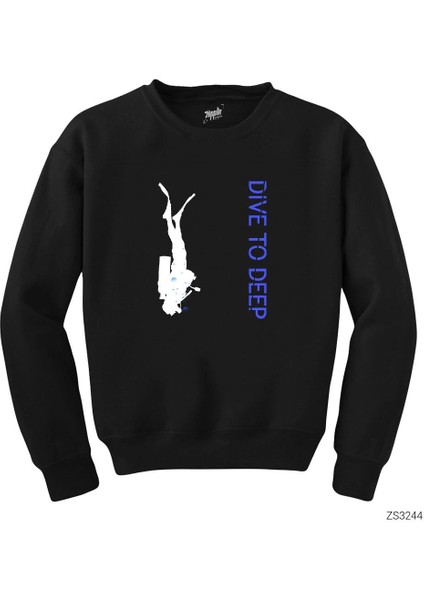 Dalgıç Dive To Deep Siyah Sweatshirt