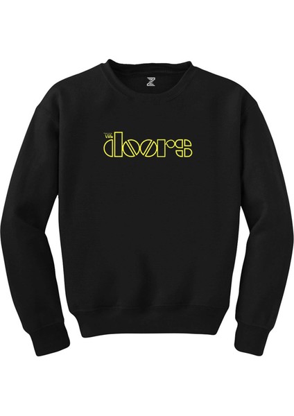 The Doors Logo Yellow Siyah Sweatshirt