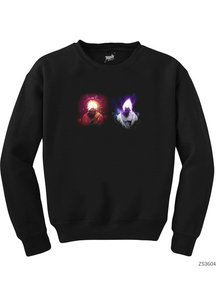 Naruto And Sasuke Siyah Sweatshirt