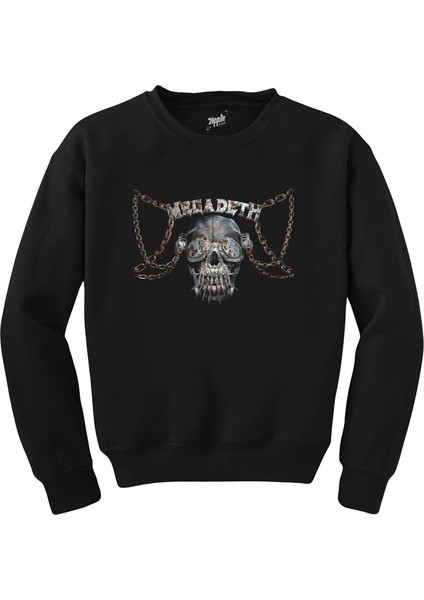 Megadeth Prisoner Skull Siyah Sweatshirt