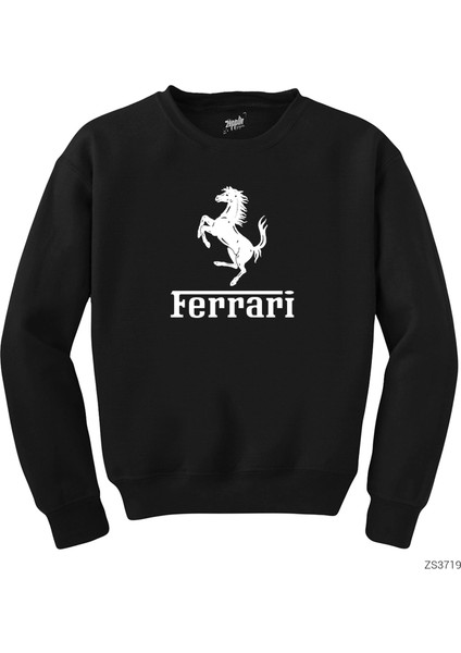Ferrari Logo Siyah Sweatshirt