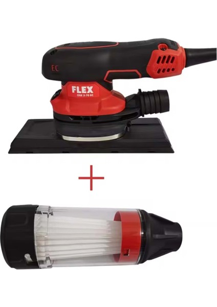 Ose 2-70X198-EC Elektrikli Rende Orbital Zımpara Makinesi 260W - Avuç Içi Kömürsüz Hız Kontrol