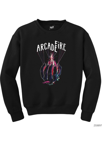 Arcade Fire Hand Siyah Sweatshirt