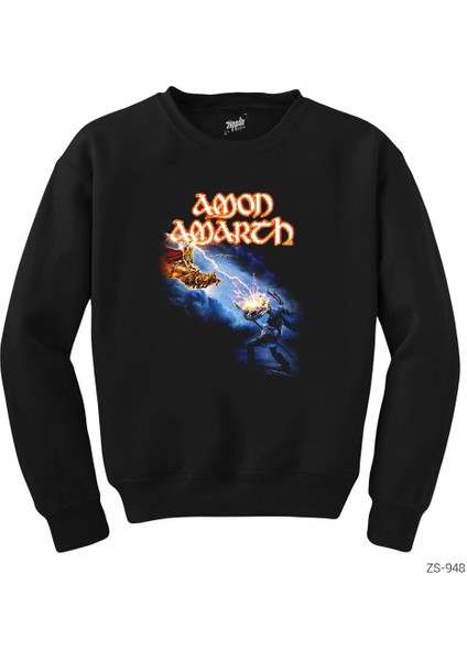 Amon Amarth God Fights Siyah Sweatshirt