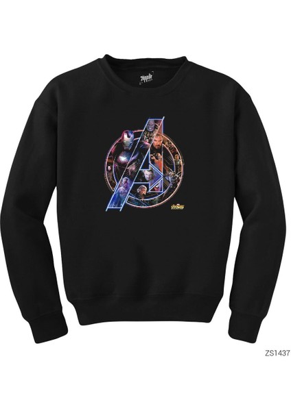 Avengers Infinity War Siyah Sweatshirt