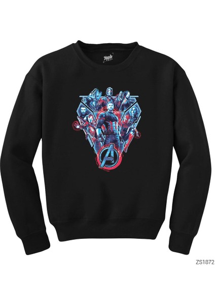 Avengers End Game Team Siyah Sweatshirt