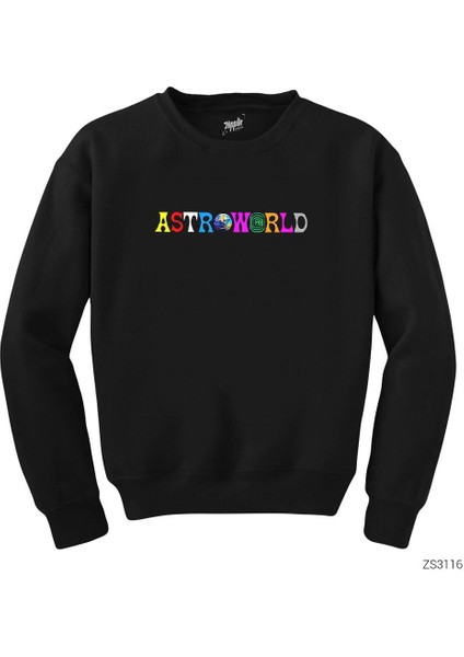 Travis Scott Astroworld Siyah Sweatshirt