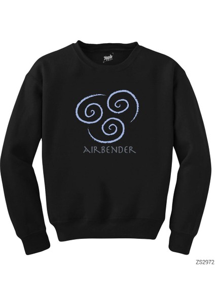 Avatar Air Bender Siyah Sweatshirt
