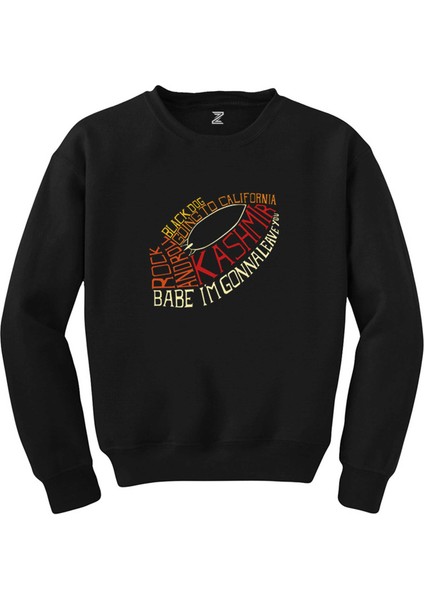 LED Zeppelin Songs Classic Siyah Sweatshirt