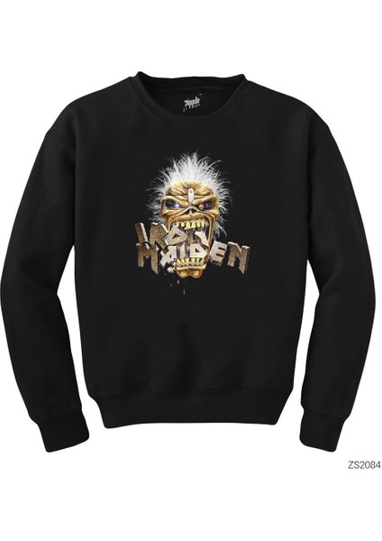Iron Maiden Skull Siyah Sweatshirt
