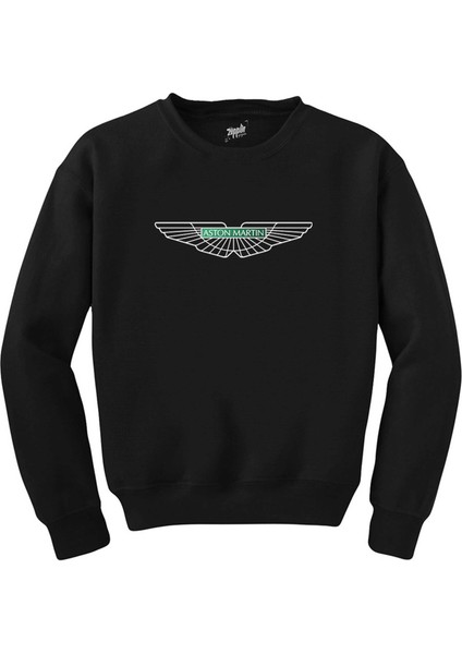 Aston Martin Logo 2 Siyah Sweatshirt