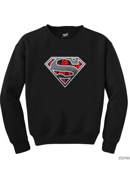 Superman Dark Legend Siyah Sweatshirt