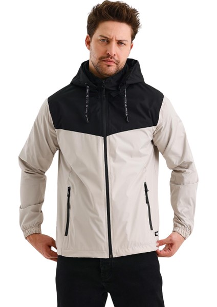 Erkek Yaka Garnili Yağmurluk