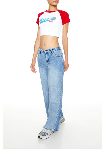F21 Wide-Leg Jean Pantolon