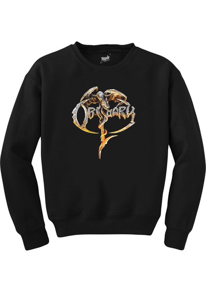 Obituary Dragon Siyah Sweatshirt
