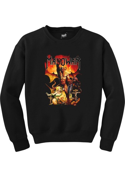 Manowar Hoev Siyah Sweatshirt